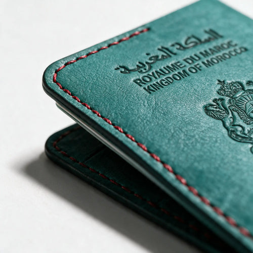 Protège-passeport en cuir